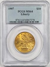 1907 10 $ PCGS MS 64 Liberty Head Gold Eagle