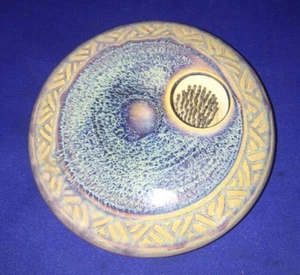 RARE Beautiful  Opal Glazed Bisqueware Vase Signed Opol - Picture 1 of 5