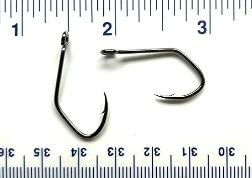 100 anzuelos Matzuo 150010 hoz cromada negra Siwash ojo abierto talla 2 Foto 1 de 1