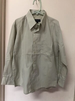 Светло-зеленая рубашка George для мальчиков на пуговицах с длинными рукавами размер 8 (S) - Изображение 1 из 3