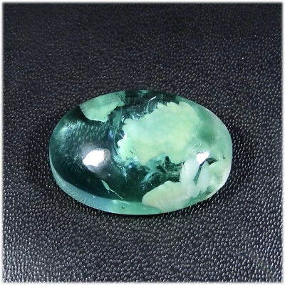 Cuarzo Hemimorfito Azul Cielo Piedra Preciosa Ovalada Patrón Larimar Cabujón 40 Ct #10327 Foto 1 de 4