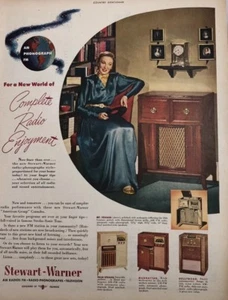 1948 Stewart - Warner Am Fm Radio ,Phonographs Print Ad Vintage  - Picture 1 of 2