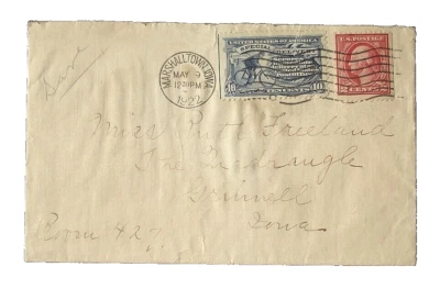 US SC 526 -E 11 MARSHALL TOWN, IOWA SPECIAL DELIVERY POSTAL HISTORY COVER 1922 - Image 1 of 2