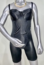 Vintage Jc Penny Delicates Firm Control Long Leg Body Shaper Black Sissy 38B Nos