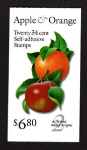 USA Scott BK284A Complete Booklet -  Apple & Orange (SCV $22.50) - Picture 1 of 1