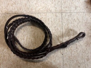 Braided REINS LEATHER Brown * English Leather 1/2" NEW Horse Size - Picture 1 of 3