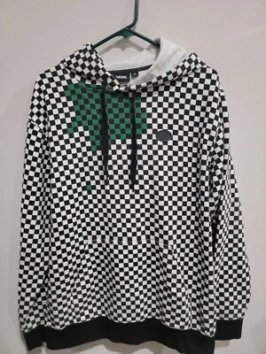 Vans Negro Verde Blanco Checker Board Pullover Manga Larga Sudadera con Capucha Para Hombre Talla M Foto 1 de 4