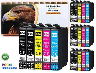 YOMA 1-20x Patronen kompatibel für Epson 604XL XP-2200 3200 4200 WF-2910 2930 2950DWF