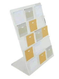 Pendientes de acrílico transparente para tarjetas colgantes de 5 rieles - puede contener hasta tarjetas de 2 - Imagen 1 de 2