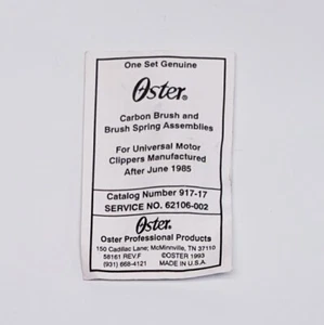OSTER CARBON BRUSH + SPRING PARTS FOR Universal Clippers After June 1985-#917-17 - Picture 1 of 3