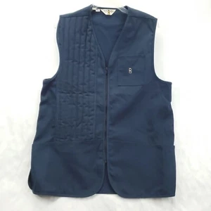 Vintage Bob Allen Shooting Vest Mens XL Blue Padded USA Made Sleeveless Full Zip - Picture 1 of 10