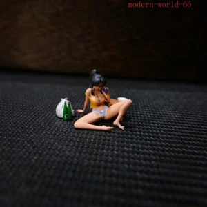 1/64 Diorama Figur Modell sitzende Schönheit Garage Auto Modell Szene Resin Puppe Model - Bild 1 von 6