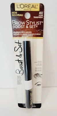 L'Oreal Paris Brow Stylist Boost & Set Volumizing Brow Mascara 460 Clear -Sealed - Image 1 of 4