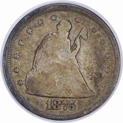 1875-S Twenty Cent Silver Piece G Uncertified #923 - Image 1 of 2