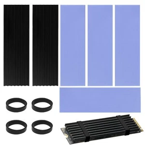 Dissipateur M.2 pour SSD 2280 M.2 avec roulement thermique corps en aluminium... - Afbeelding 1 van 6