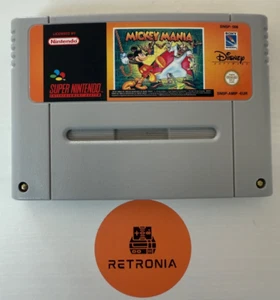 Mickey Mania Super Nintendo SNES Game Cart PAL Version Cleaned & Tested - Picture 1 of 3