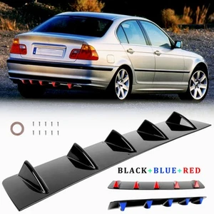 Gloss Black Rear Diffuser Bumper Lip Spoiler For 3 Series E46 E90 E91 E93 F30 - Picture 1 of 20