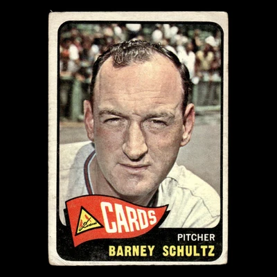 Barney Schultz #28 1965 Topps St. Louis Cardinals Baseball Card MLB VG - Image 1 of 3