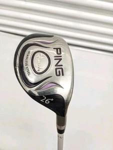 PING Ladies Stainless Steel Rhapsody 26° 5 Hybrid with ULT 129 Graphite Shaft - Picture 1 of 8