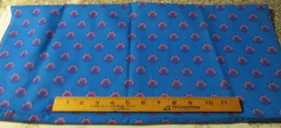 1 yard x 44" wide Quilt Fabric Alsace Jinny Beuer Blue with Flowers - Image 1 of 4