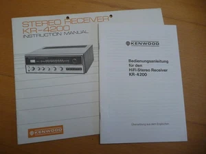 Kenwood KR-4200 Receiver - Original Bedienungsanleitung - Englisch/Deutsch - Bild 1 von 1