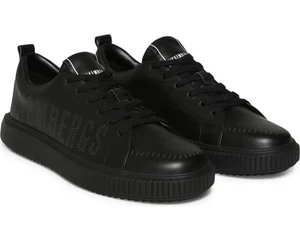Bikkembergs Cassio Low top Nappa Leather Sneakers Black Men's Size 9.5 New - Picture 1 of 15