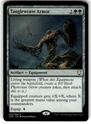 Tangleweave Armor Commander: Phyrexia: All Will Be One Regular  MTG - Image 1 of 2