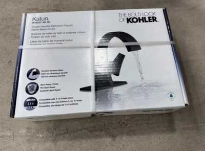 Kohler Katun Single Hole Mid Arc Bathroom Faucet - Matte Black R78037-4D-BL NEW
