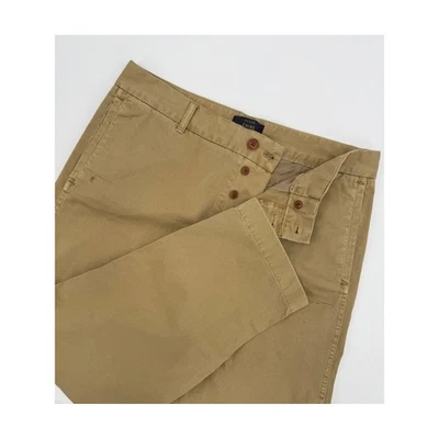 J Crew Pants Womens 12 Petite Beige Tan Khaki Button Fly Trousers Cropped NEW - Image 1 of 4