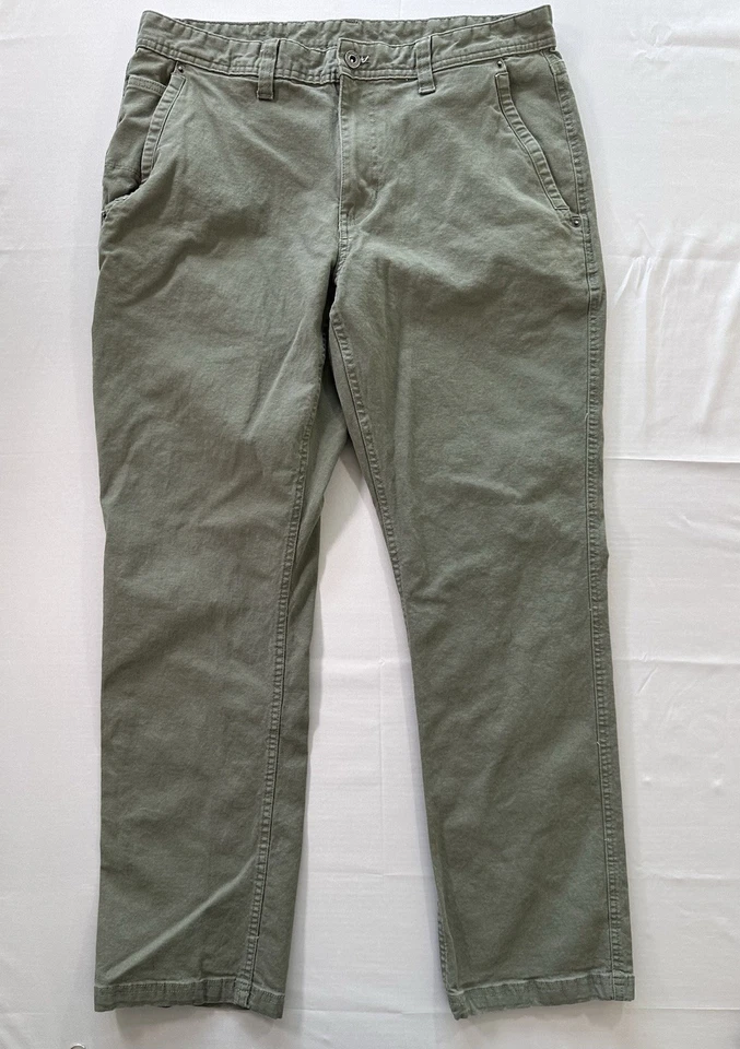 Pantalones chinos/utilitarios verdes EDDIE BAUER para hombre talla 34x32 ropa de trabajo Foto 1 de 4