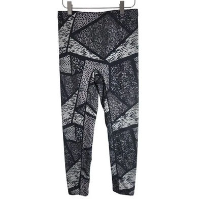 Оттенок леггинсы средний женщин черный серый геометрический принт высоты узкие ноги - Изображение 1 из 4