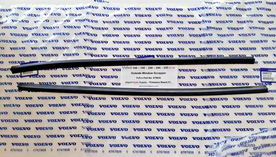 Juego de rascadores de ventana exterior Volvo 142 67-74 y 242 76-84 - 262 76-81 (2)- 36-9/16" Foto 1 de 3