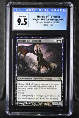 HERALD OF TORMENT Born of the Gods Foil Rare CGC 9.5 Gem Mint MTG [Nostalgium] - Image 1 of 2