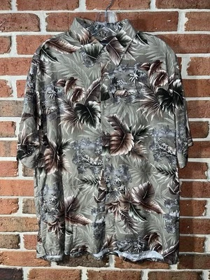 Camisa hawaiana de playa tropical abotonada manga corta Croft & Barrow para hombre talla L Foto 1 de 4