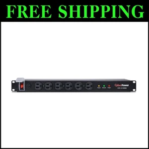Rackbar 120V/15A Surge Protector with 12 Outlets & 15 ft Heavy-Duty Cord - Picture 1 of 8