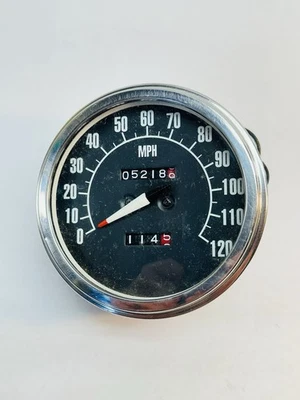 Velocímetro Harley Davidson Softail 4 3/4" FLSTN 120 mph de colección SIN PROBAR Foto 1 de 4