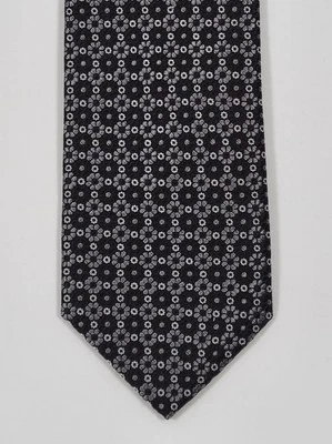 Corbata Joseph Abboud negra gris floral 100 % seda para hombre nueva  Foto 1 de 4
