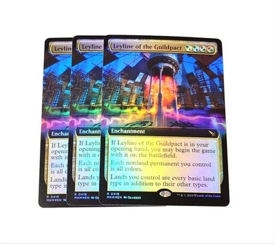 MTG Guildpact Leyline FOIL Extended Art Set of 3 English - Image 1 of 3