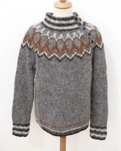 Island Norweger Strick Pullover Grösse L Herren Schurwolle Handarbeit N816 - Bild 1 von 3