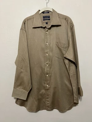 Daniel Cremieux Shirt Men 17 33 Richard  Long Sleeve Button Up Vintage Brown - Image 1 of 4