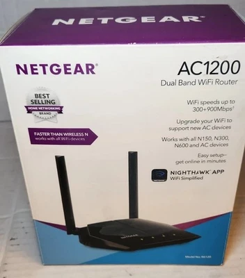 NETGEAR Ac1200 Dual Band WiFi Router Model R6120 - Image 1 of 4