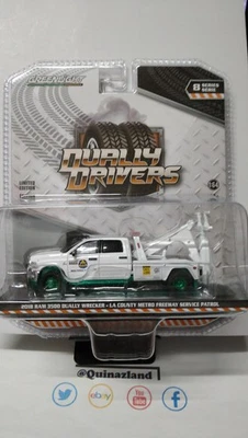Greenlight Dually Drivers 2018 Ram 3500 Dually Wrecker Chase ruote verdi (C5) - Immagine 1 di 2