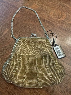 Bolso Bijoux Terner con asas de metal con cuentas doradas nuevo con etiquetas Foto 1 de 4