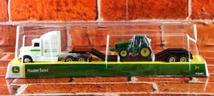 TOMY John Deere Semi Hauler Truck Tractor White Diecast 1:64 Scale SEALED - Picture 1 of 5