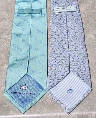 (2) SOUTHERN TIDE-Mens 100% Silk, Summer Designer Dress Ties Foto 1 de 4