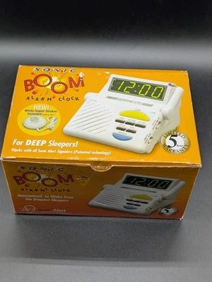 Reloj despertador vibratorio Sonic Alert Sonic Boom SB1000 con agitador de cama, intermitente de lámpara Foto 1 de 4