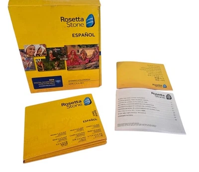 Rosetta Stone Spanish Espanol Latin America Level 1 2 3 4 5 Set CD-ROM W/ Code - Image 1 of 4