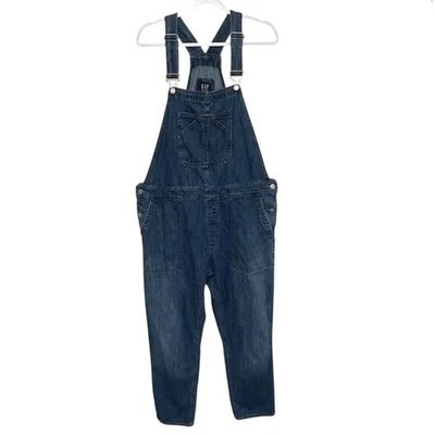 Mono vaquero GAP hasta el tobillo para mujer L 100 % algodón lavado medio azul calce relajado Foto 1 de 4