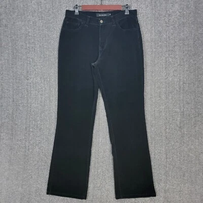 Calvin Klein Corduroy Jeans Pants Womens 10 Black Bootcut Leg Stretch 31x31 - Image 1 of 4