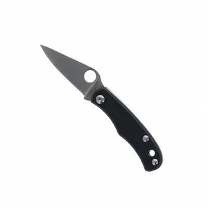 Spyderco Grasshopper Folding Knife Black G10 Handle 12C27 Plain Edge C138GBKP - Picture 1 of 2